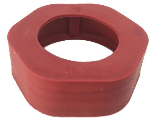 Prallschutzkappe rot ab DN25 für Milchrohr-Überwurfmutter DIN11851 EPDM, 1-teilig