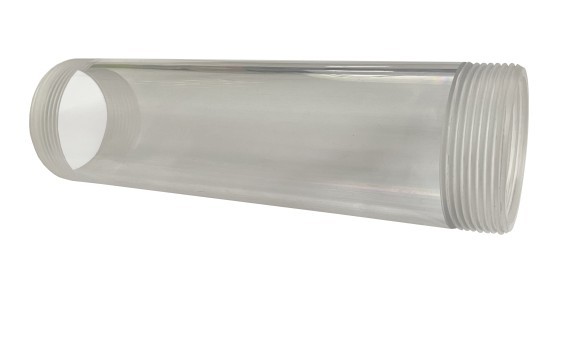 Schauglas Polycarbonat beidseitig BSPP Aussen-gewinde, 200 mm lang, 10 bar