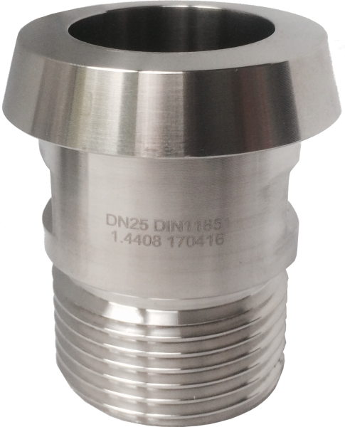 Adapter Übergang Milchrohr Kegelstutzen DIN11851 DN15-DN50 x BSPP AG